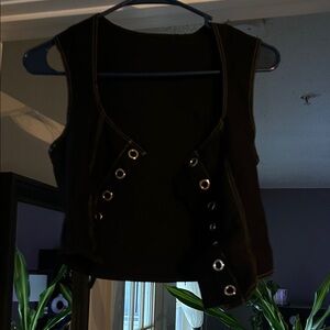 Black Sleeveless Women's Top